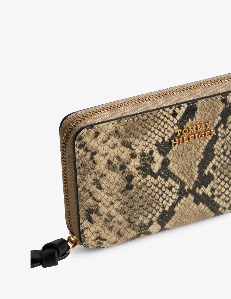 rinascente Tommy Hilfiger Leather zip-around snake wallet
