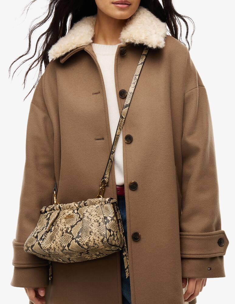 rinascente Tommy Hilfiger Leather mini snake Crossbody bag