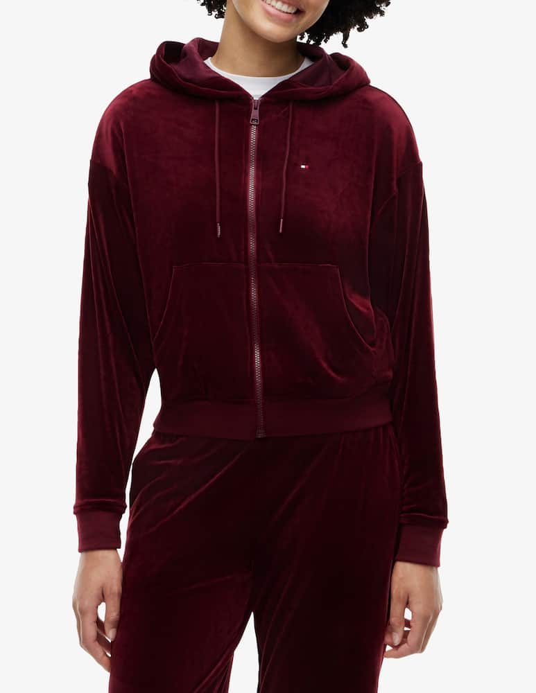 Tommy Hilfiger Felpa con cappuccio in velluto - immagine 1 Tommy Hilfiger Felpa con cappuccio in velluto - immagine 1