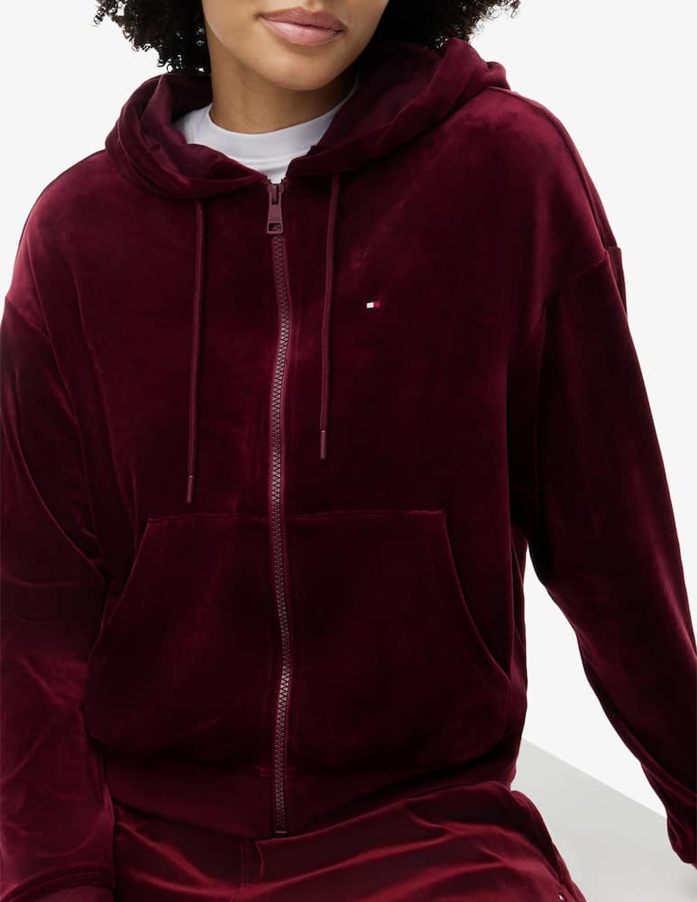 Tommy Hilfiger Felpa con cappuccio in velluto - immagine 4 Tommy Hilfiger Felpa con cappuccio in velluto - immagine 4