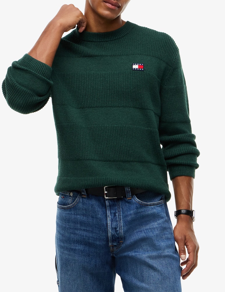 Tommy Jeans Maglione a righe texturizzato con logo - immagine 1 Tommy Jeans Maglione a righe texturizzato con logo - immagine 1