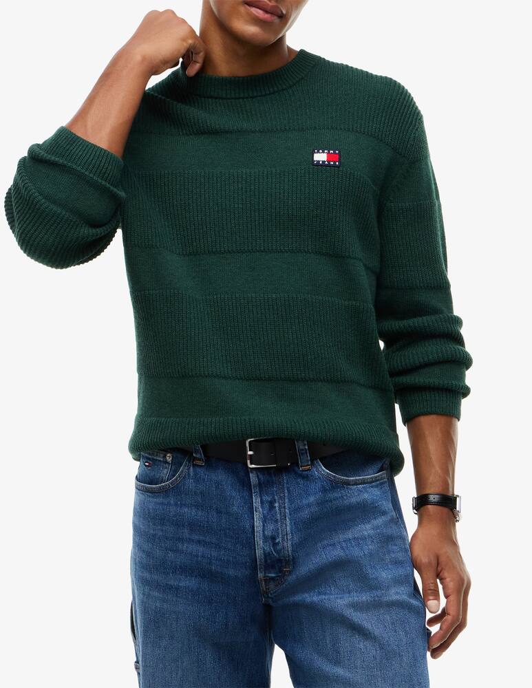 rinascente Tommy Jeans Maglione a righe texturizzato con logo