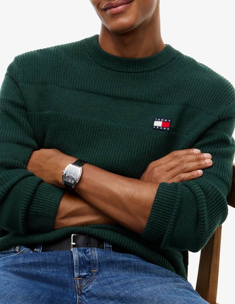 rinascente Tommy Jeans Maglione a righe texturizzato con logo