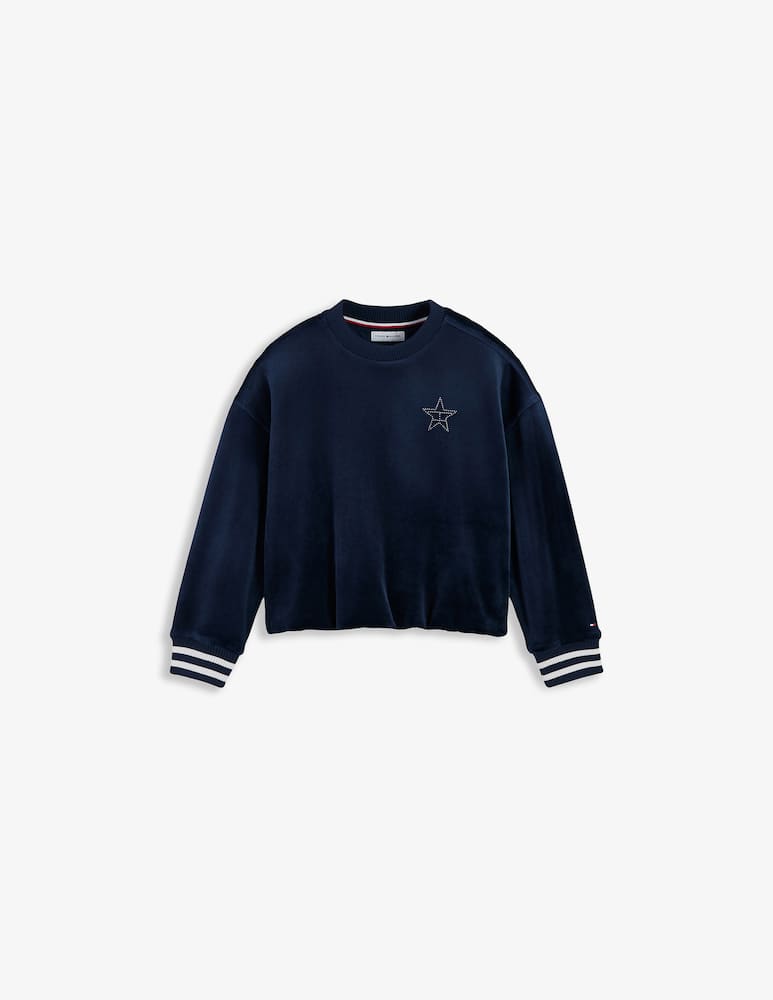 Tommy Hilfiger Felpa in velluto con stella - immagine 1 Tommy Hilfiger Felpa in velluto con stella - immagine 1