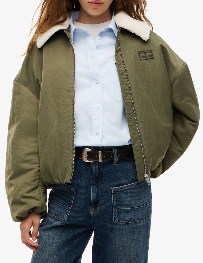 Tommy Jeans Bomber utility con collo in teddy - immagine 1 Tommy Jeans Bomber utility con collo in teddy - immagine 1
