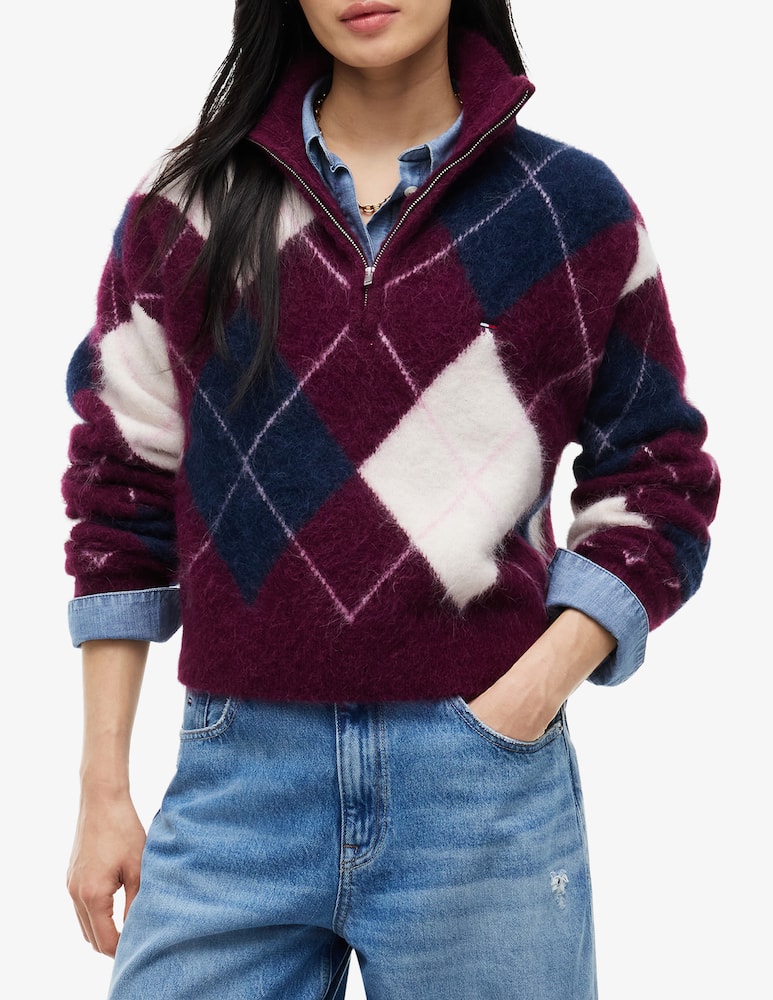 rinascente Tommy Jeans Fluffy quarter zip sweater