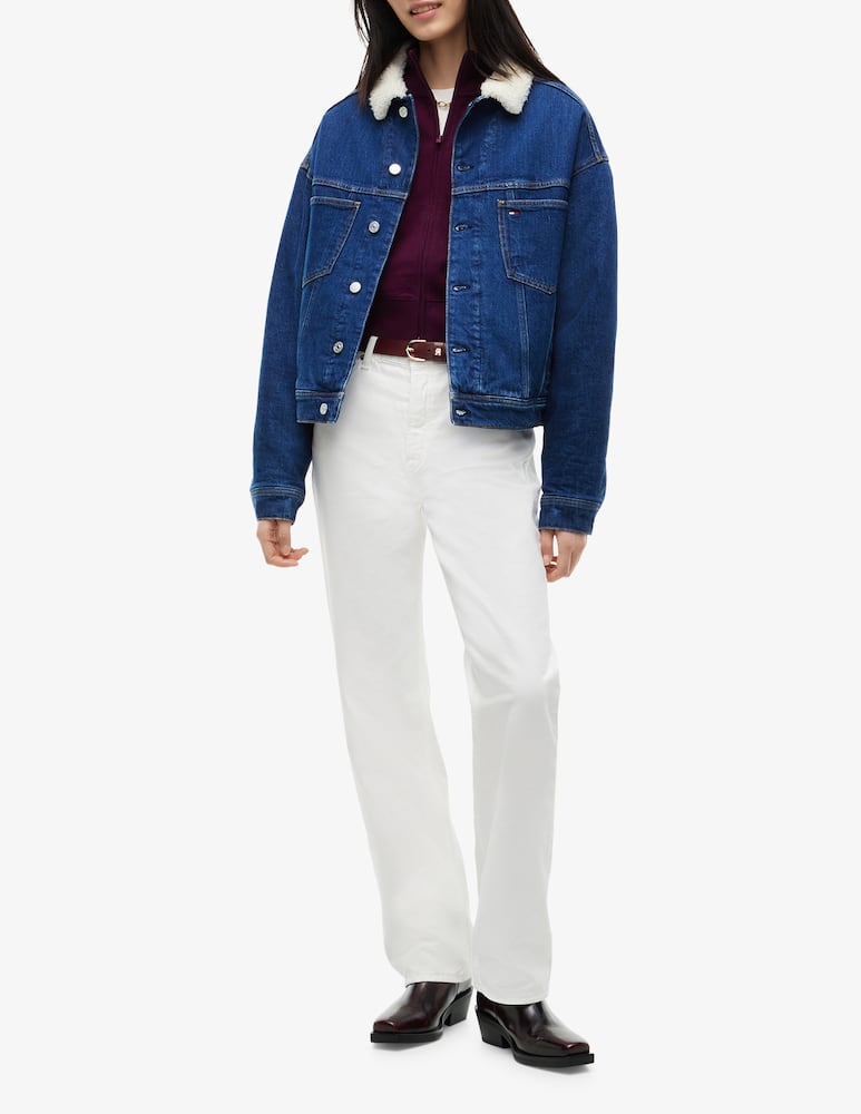 Tommy Jeans Denim trucker jacket with teddy collar - picture 2 Tommy Jeans Denim trucker jacket with teddy collar - picture 2