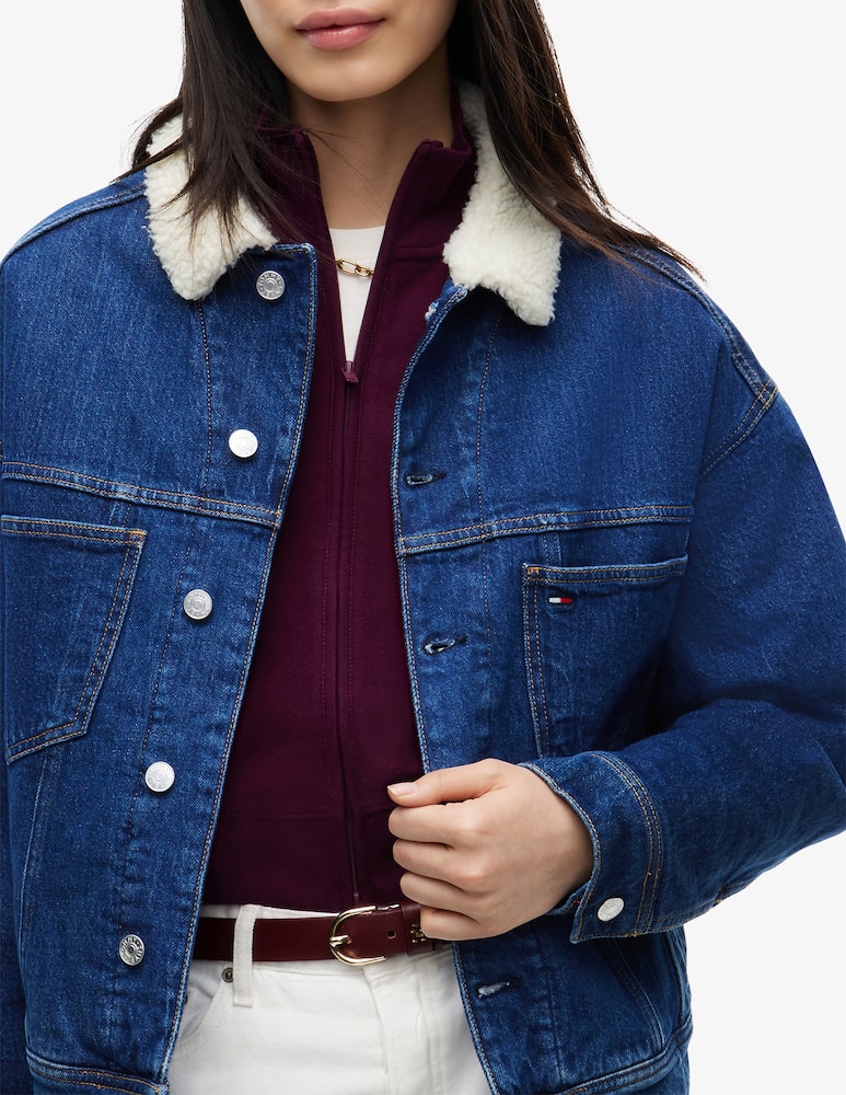 Tommy Jeans Denim trucker jacket with teddy collar - picture 4 Tommy Jeans Denim trucker jacket with teddy collar - picture 4