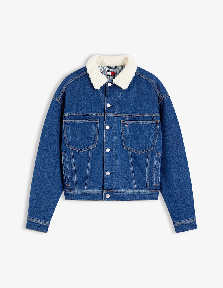 Tommy Jeans Denim trucker jacket with teddy collar - picture 5 Tommy Jeans Denim trucker jacket with teddy collar - picture 5
