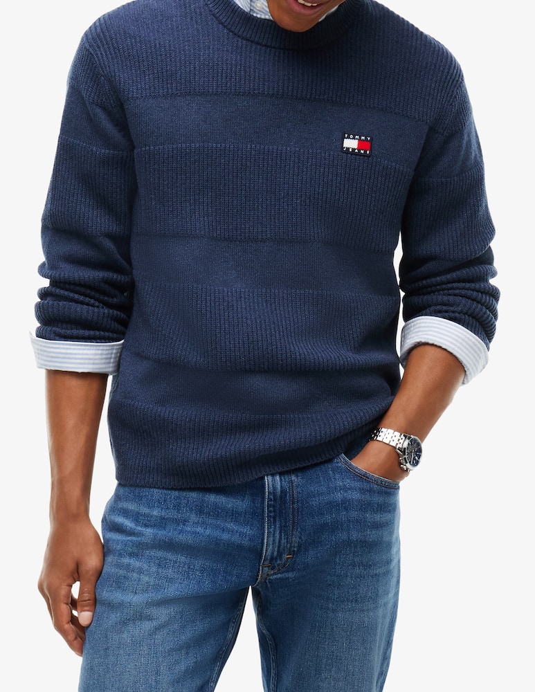 rinascente Tommy Jeans Maglia girocollo textured con logo
