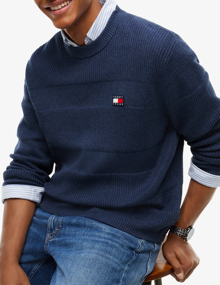 rinascente Tommy Jeans Maglia girocollo textured con logo