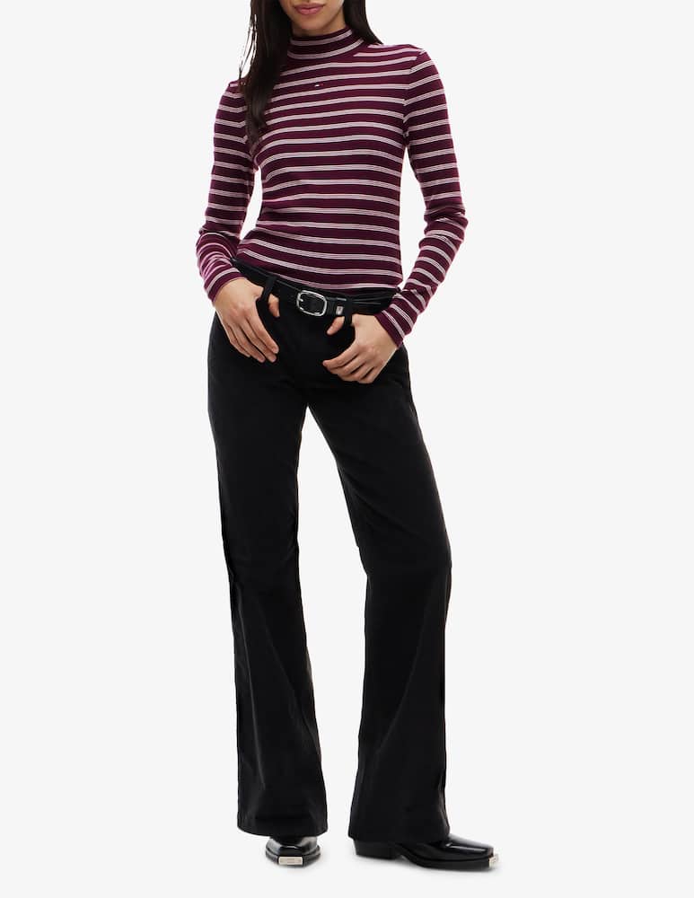 Tommy Jeans Striped mock neck long sleeve tee - picture 2 Tommy Jeans Striped mock neck long sleeve tee - picture 2