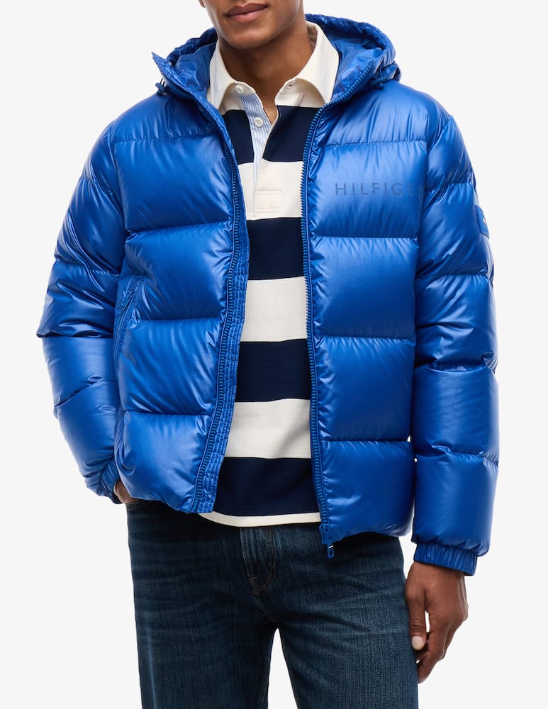 Tommy Hilfiger Shiny down hooded puffer - picture 1 Tommy Hilfiger Shiny down hooded puffer - picture 1