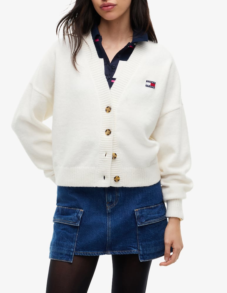 rinascente Tommy Jeans Cardigan fluffy con logo