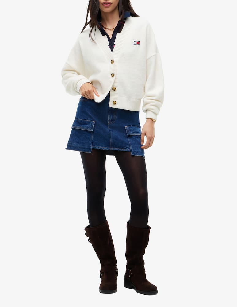 rinascente Tommy Jeans Cardigan fluffy con logo