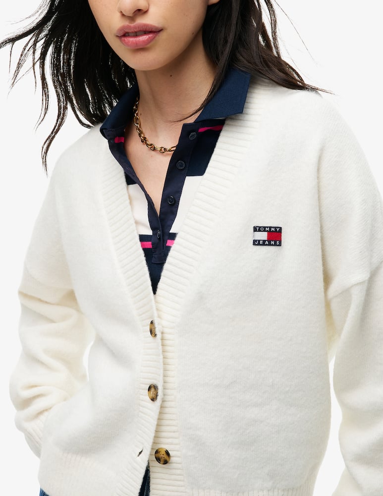 rinascente Tommy Jeans Cardigan fluffy con logo