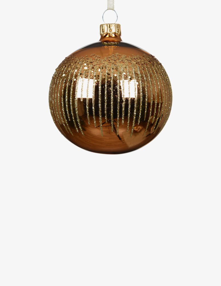 rinascente Kaemingk Pallina Linee Verticali Glitter 8Cm