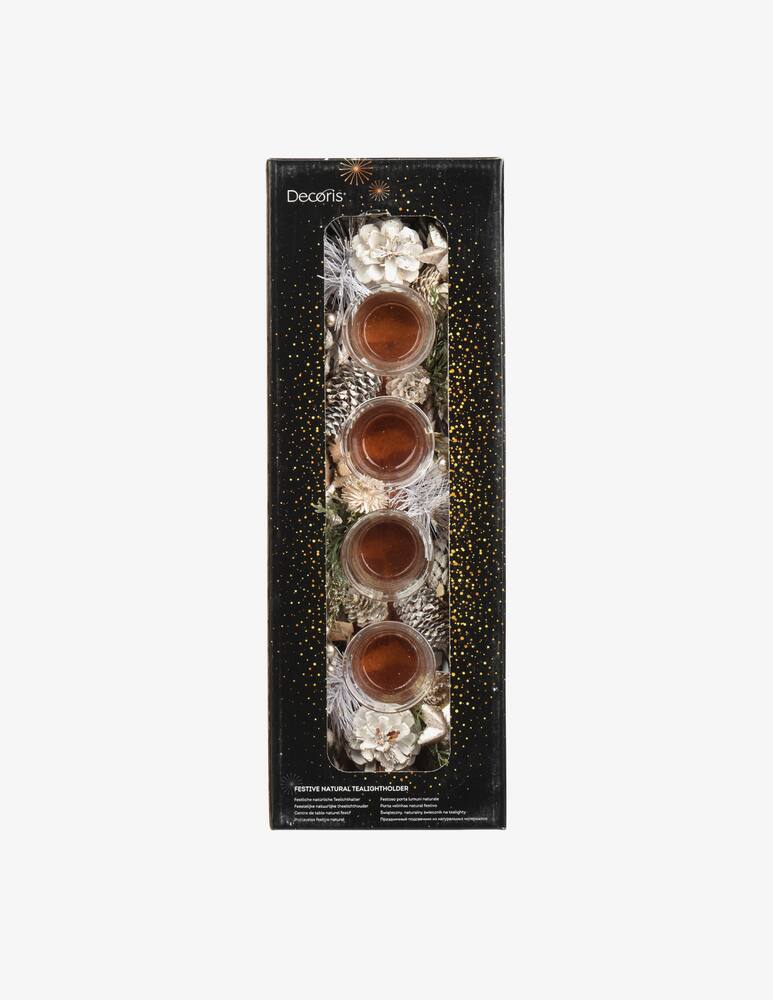 rinascente Kaemingk Pinecone, Star, and Snow Candle Holder Garland