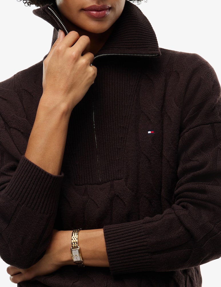 rinascente Tommy Hilfiger Cable knit half-zip jumper