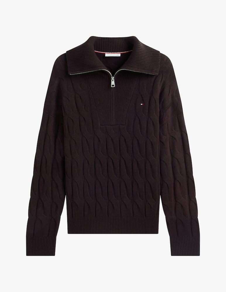 rinascente Tommy Hilfiger Cable knit half-zip jumper