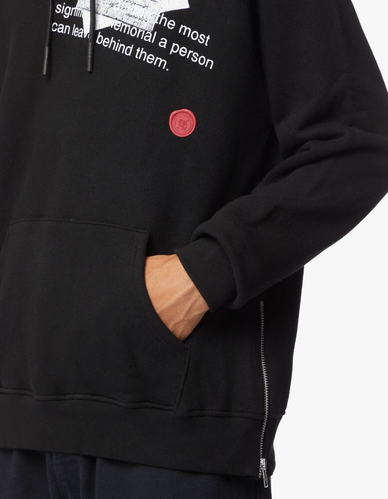 rinascente Tee Library Zipped slit hoodie