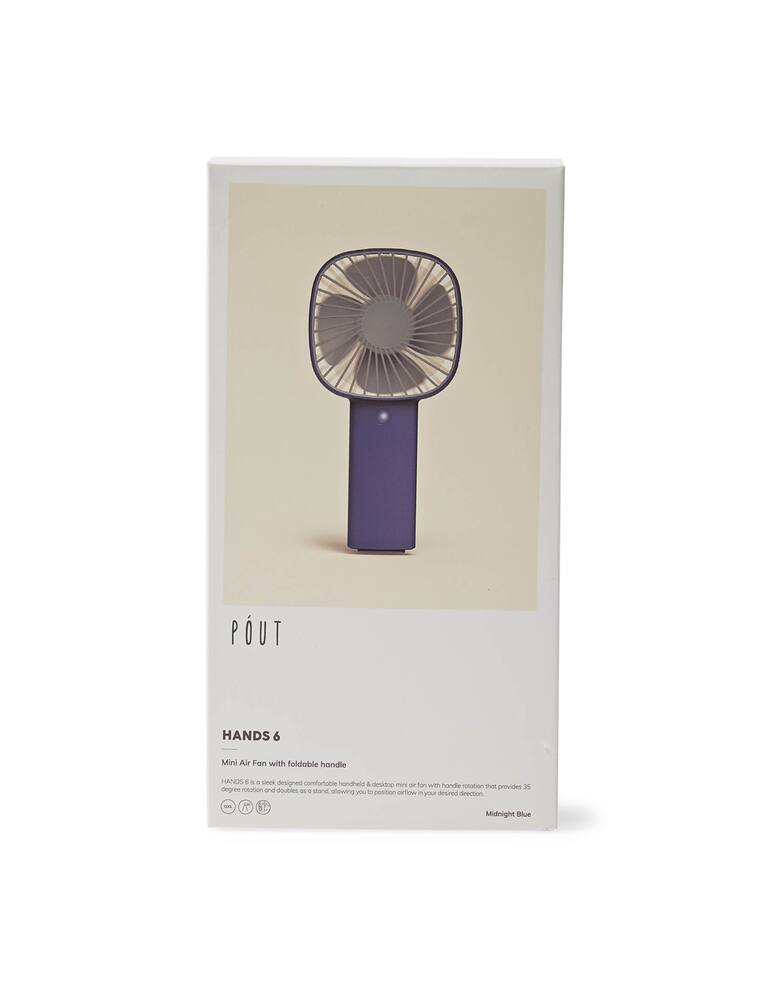 rinascente Pout Hands 6 Mini Ventilatore Portatile - Blu