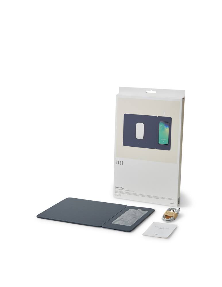 rinascente Pout Hands 3 Split Wireless Charging Mouse Pad Detachable - Blue