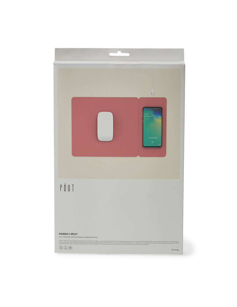 rinascente Pout Hands 3 Split Tappetino/Caricatore Wireless Scomponibile - Arancione