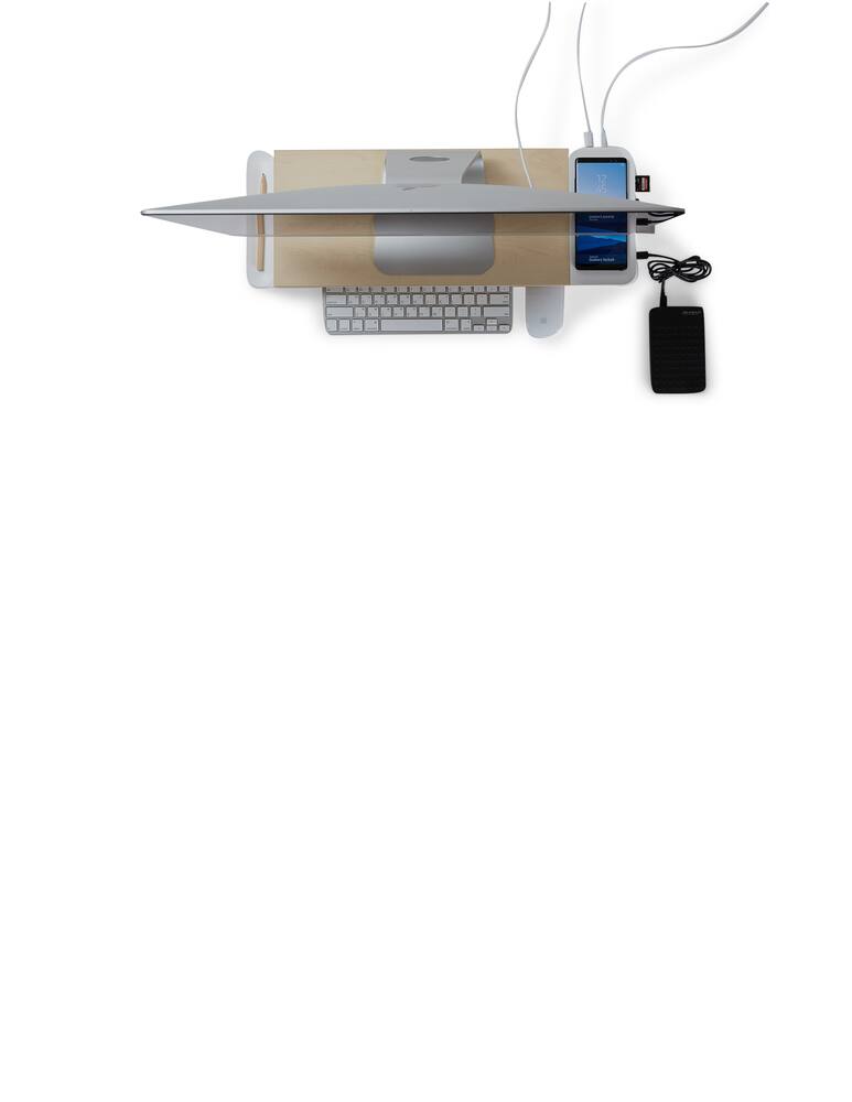 rinascente Pout Eyes 8 Rialzo Per Monitor Con Caricatore Wireless E Hub Usb - Bianco