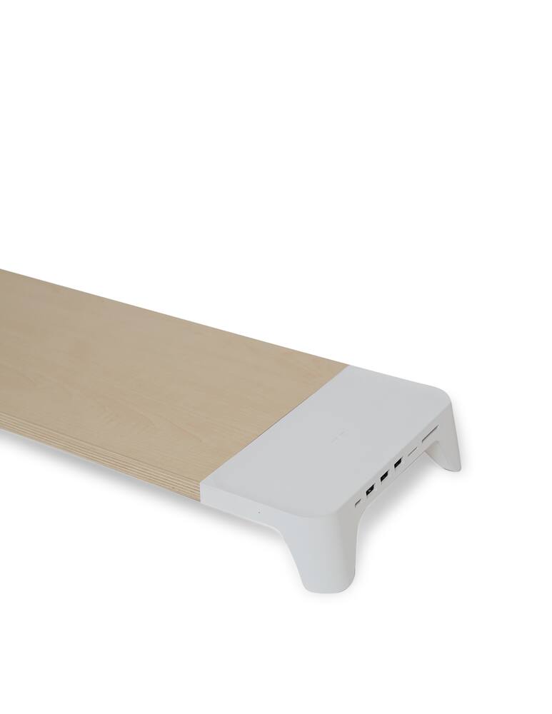 rinascente Pout Eyes 8 Rialzo Per Monitor Con Caricatore Wireless E Hub Usb - Bianco