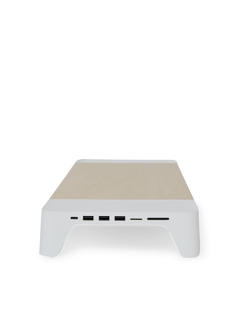 rinascente Pout Eyes 8 Rialzo Per Monitor Con Caricatore Wireless E Hub Usb - Bianco