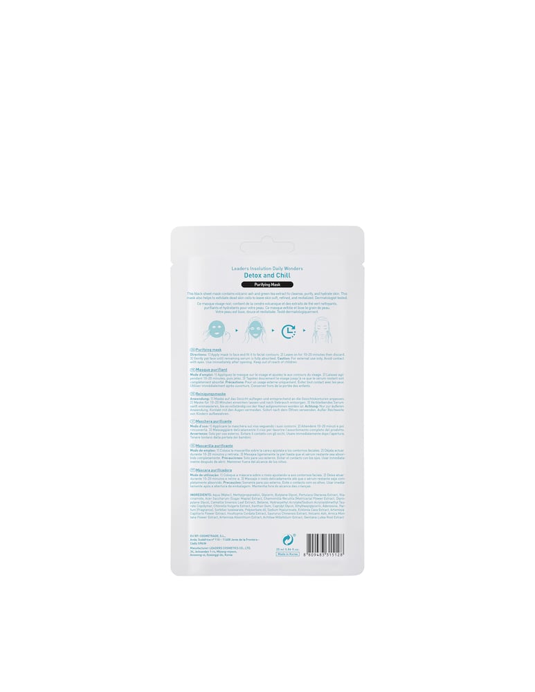 Leaders Maschera Detox And Chill Purifying - immagine 2 Leaders Maschera Detox And Chill Purifying - immagine 2