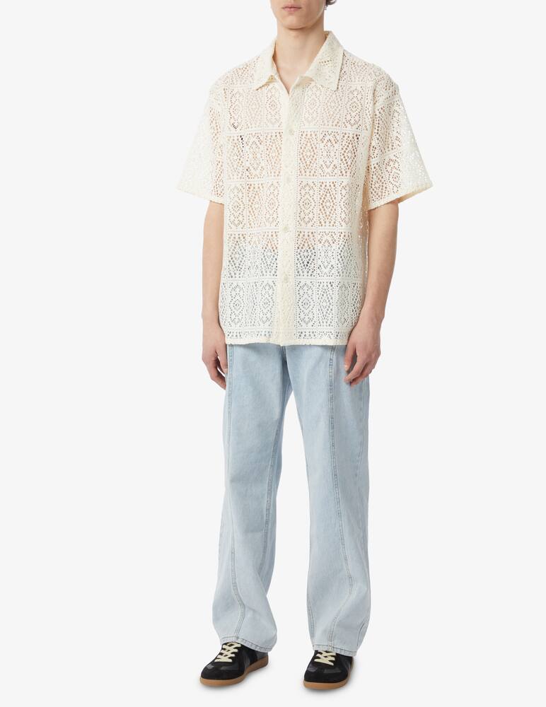 rinascente Dunst Crochet shacket shirt 