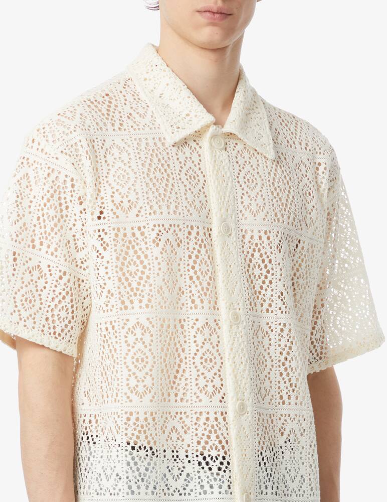 rinascente Dunst Crochet shacket shirt 