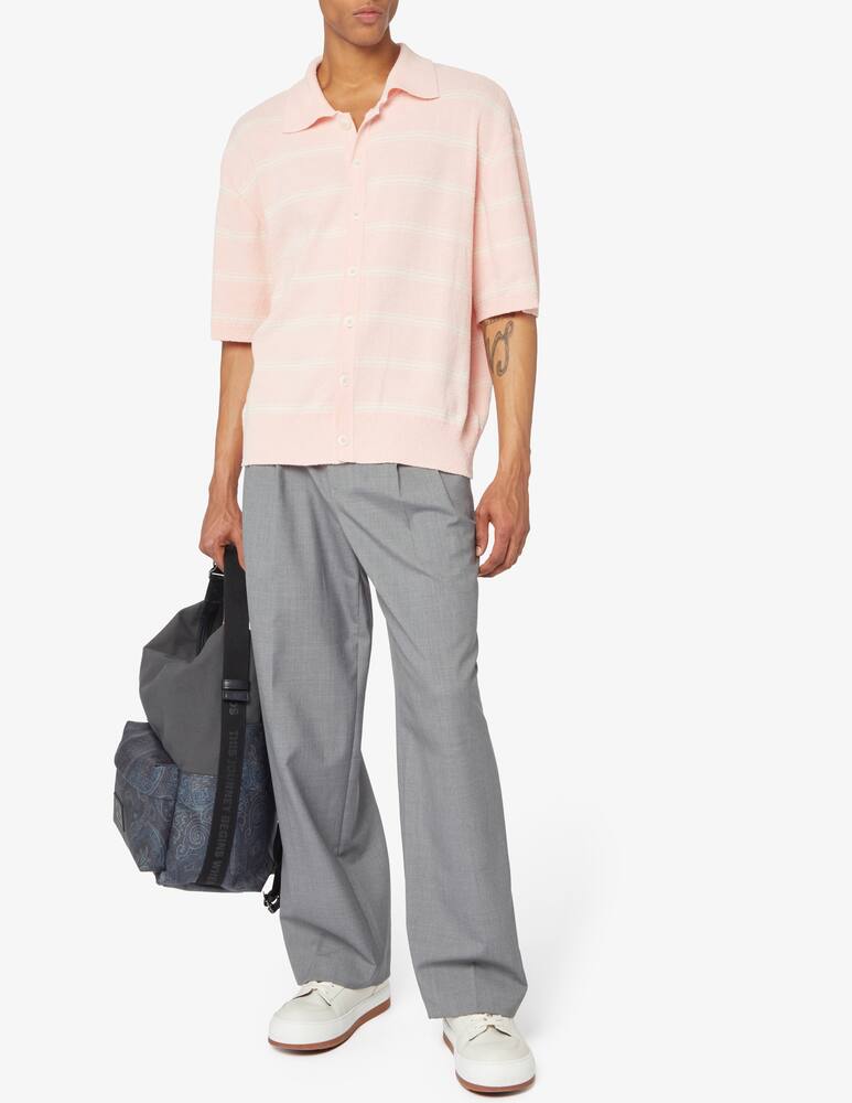 rinascente Dunst Open collar boucle knit Pink 