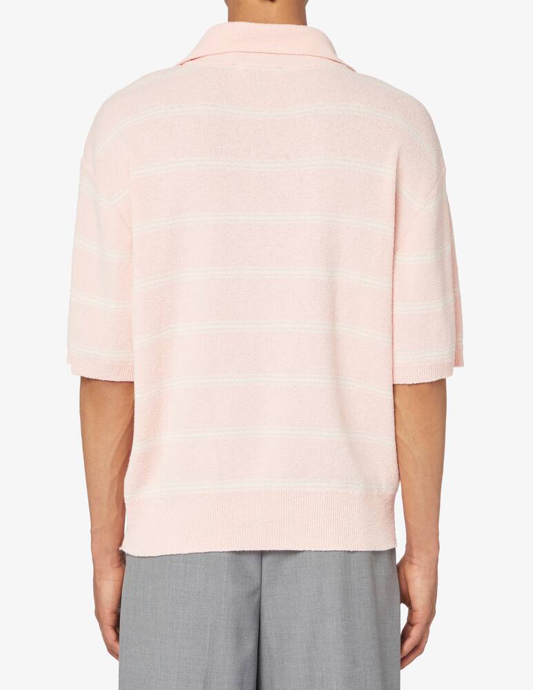 rinascente Dunst Open collar boucle knit Pink 