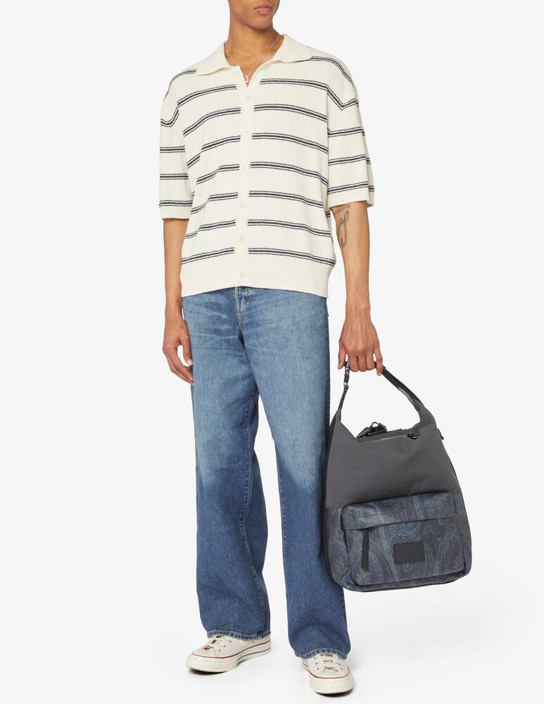 rinascente Dunst Open collar boucle knit 