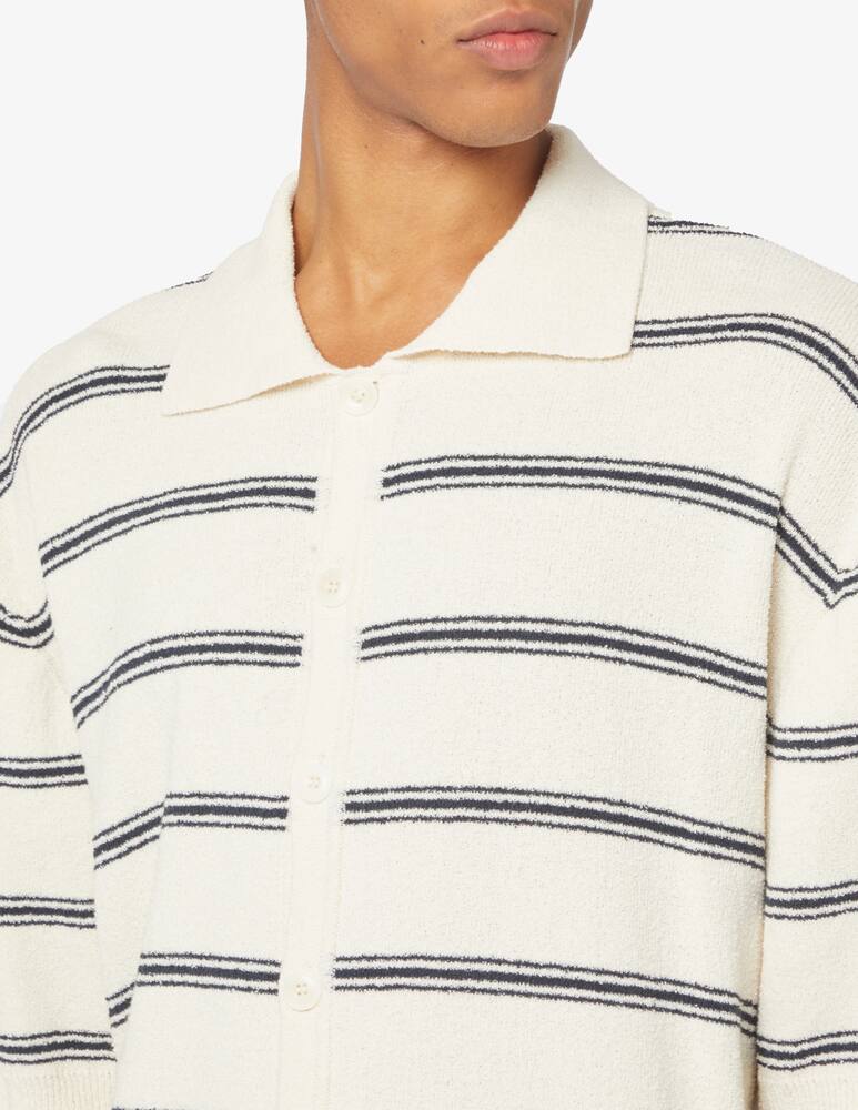 rinascente Dunst Open collar boucle knit 