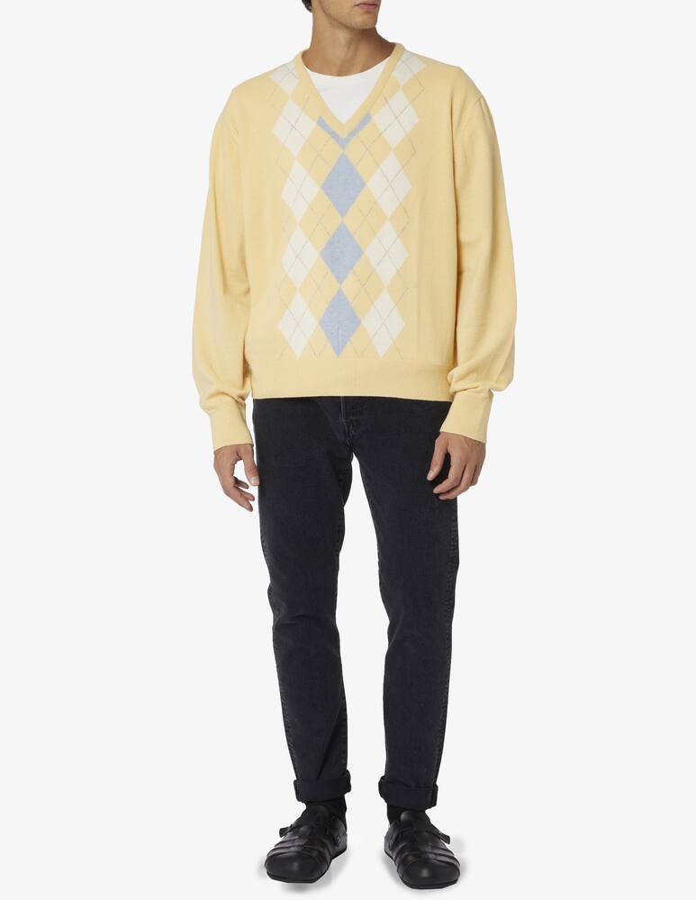 rinascente Dunst V neck argyle jumper
