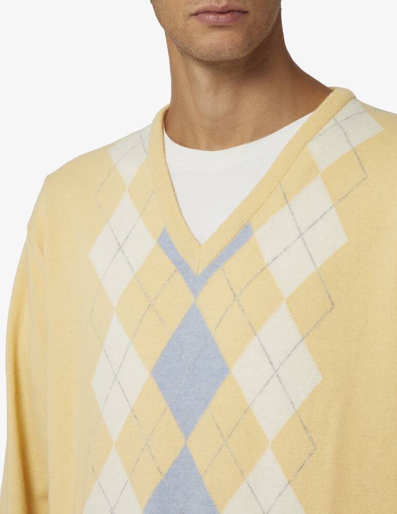 rinascente Dunst V neck argyle jumper
