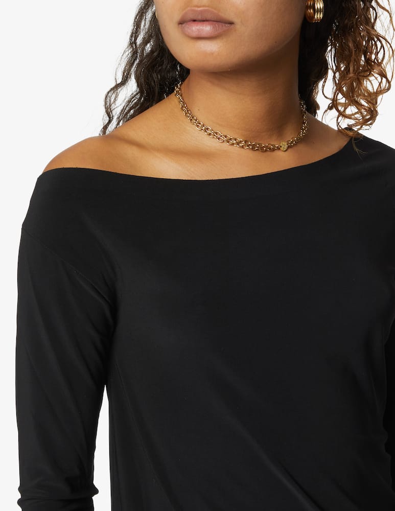 rinascente Norma Kamali Top a maniche lunghe - Nero