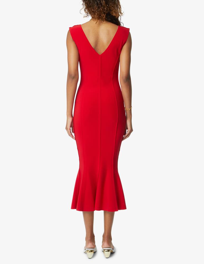 rinascente Norma Kamali Grace fishtail midi dress - Red