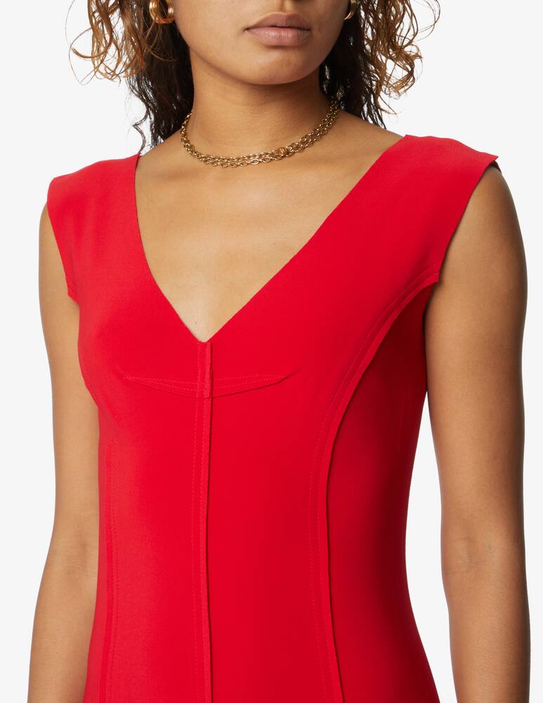 rinascente Norma Kamali Grace fishtail midi dress - Red