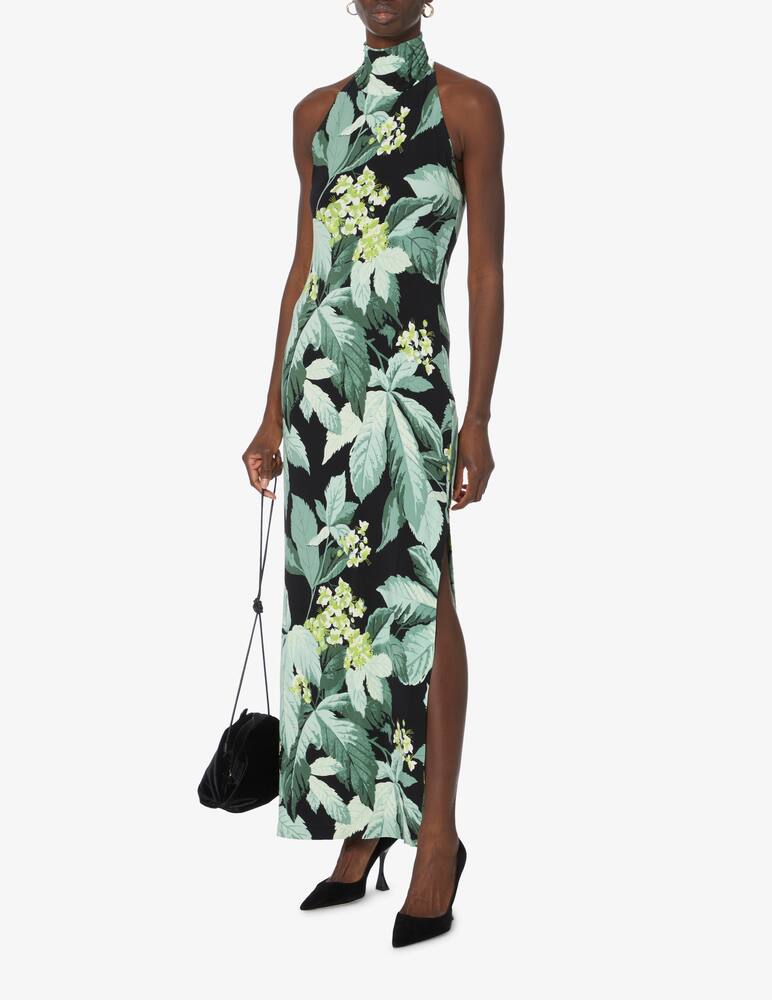 rinascente Norma Kamali Abito con spacco laterale Halter - Verde