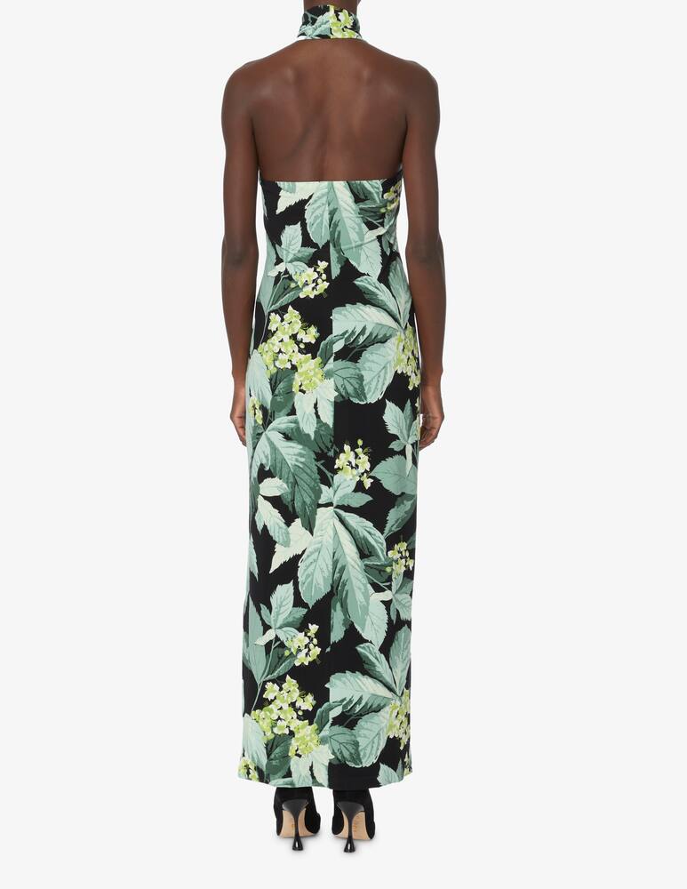 rinascente Norma Kamali Abito con spacco laterale Halter - Verde