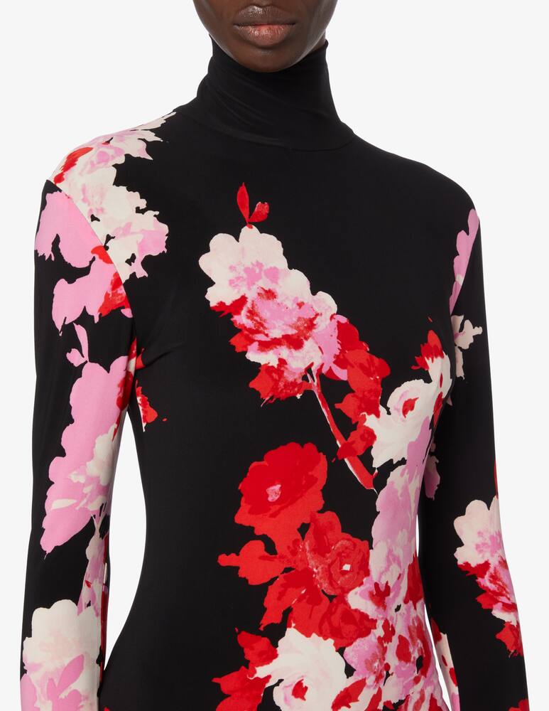 rinascente Norma Kamali Abito midi con maniche lunghe tartarugato  - Nero