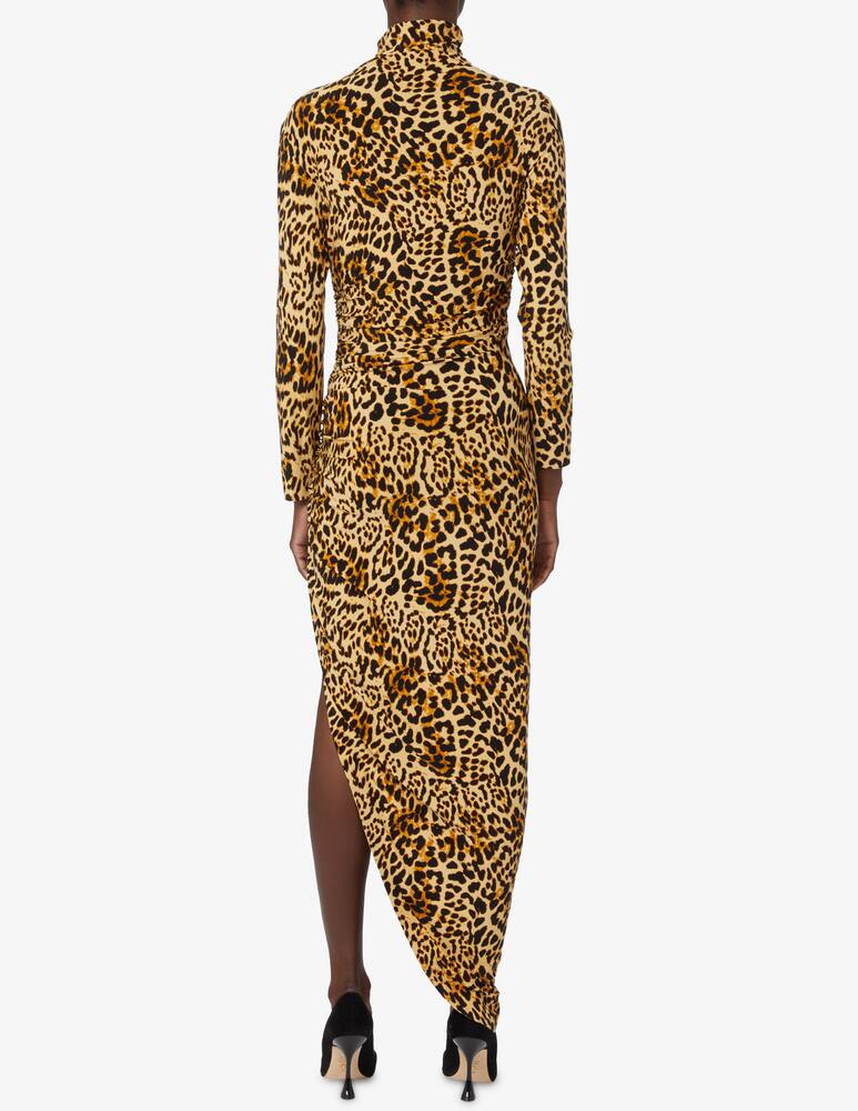 rinascente Norma Kamali Abito con collo a lupetto e drappeggio laterale - Nero