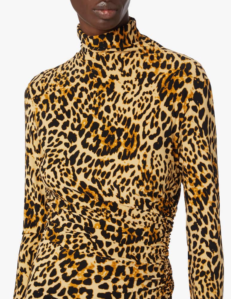 rinascente Norma Kamali Abito con collo a lupetto e drappeggio laterale - Nero