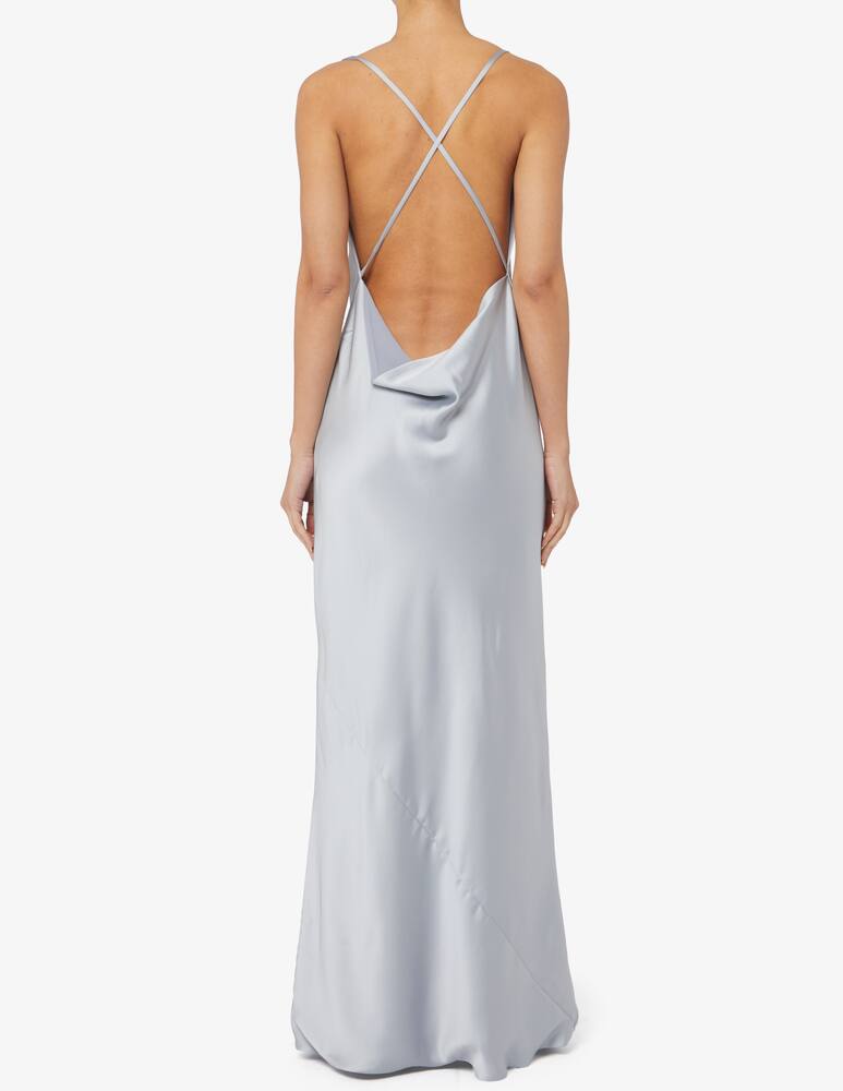 rinascente Norma Kamali Cross back bias gown