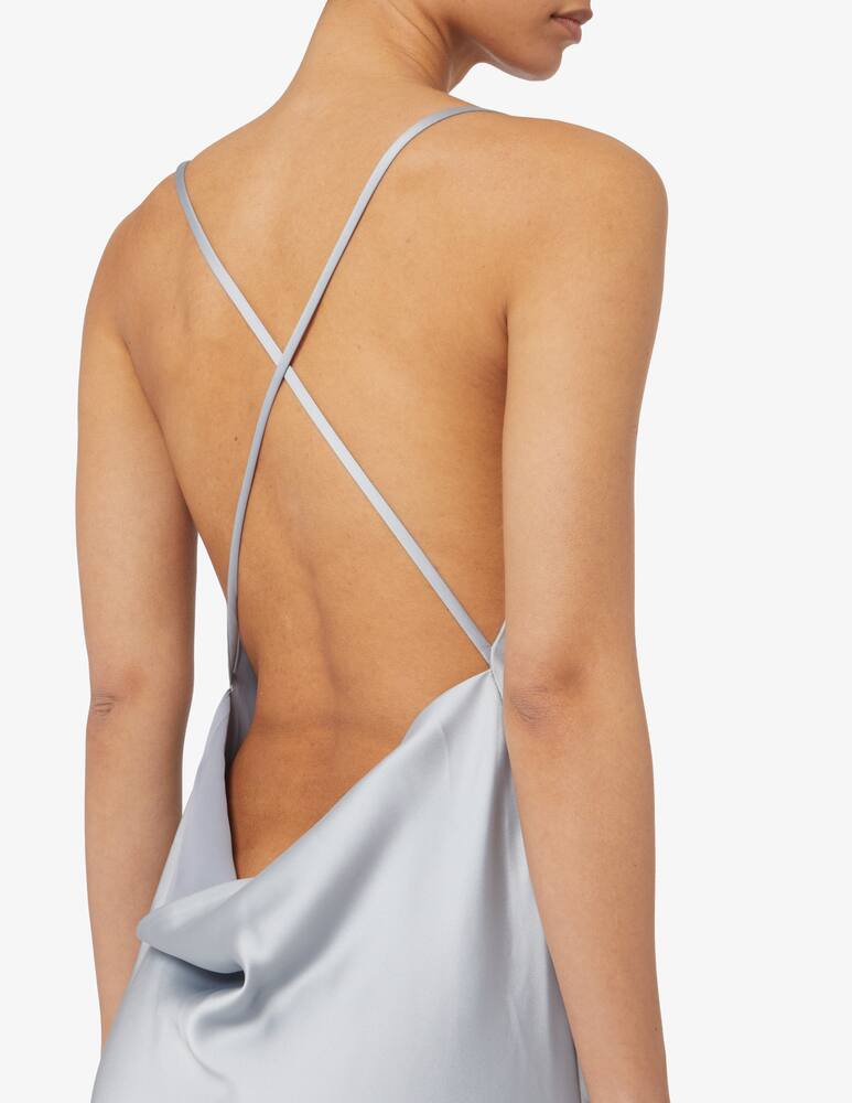 rinascente Norma Kamali Cross back bias gown
